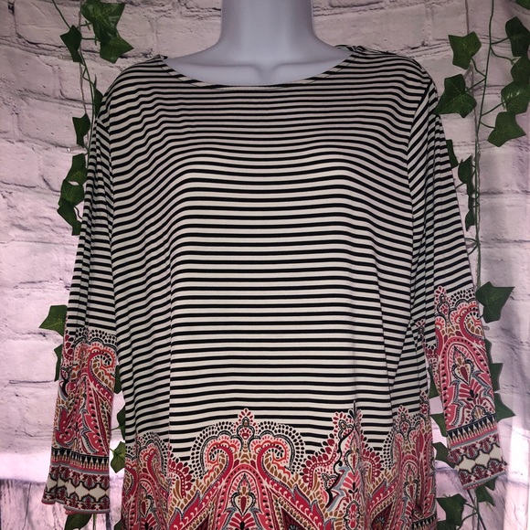 Chico's Tops - Chico’s striped pullover